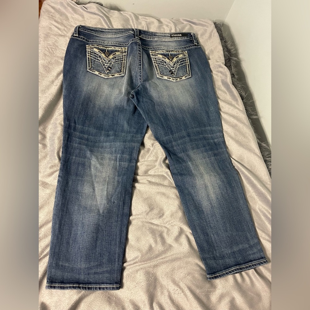 Vigoss plus size 20 length 25 capri heritage fit jeans excellent condition